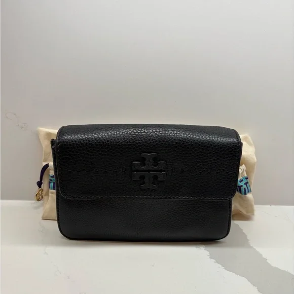 Tory Burch Black Leather Crossbody Bag - Picture 1 of 4